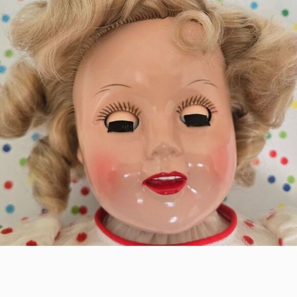 VINTAGE SHINING STAR HORSMAN SHIRLEY TEMPLE DOLL 18 INCHES W/ CERTIFICATE - Picture 8 of 10